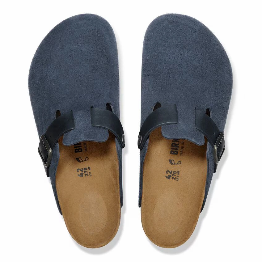 BIRKENSTOCK BOSTON BLUE Easy Setup Cushioned heel