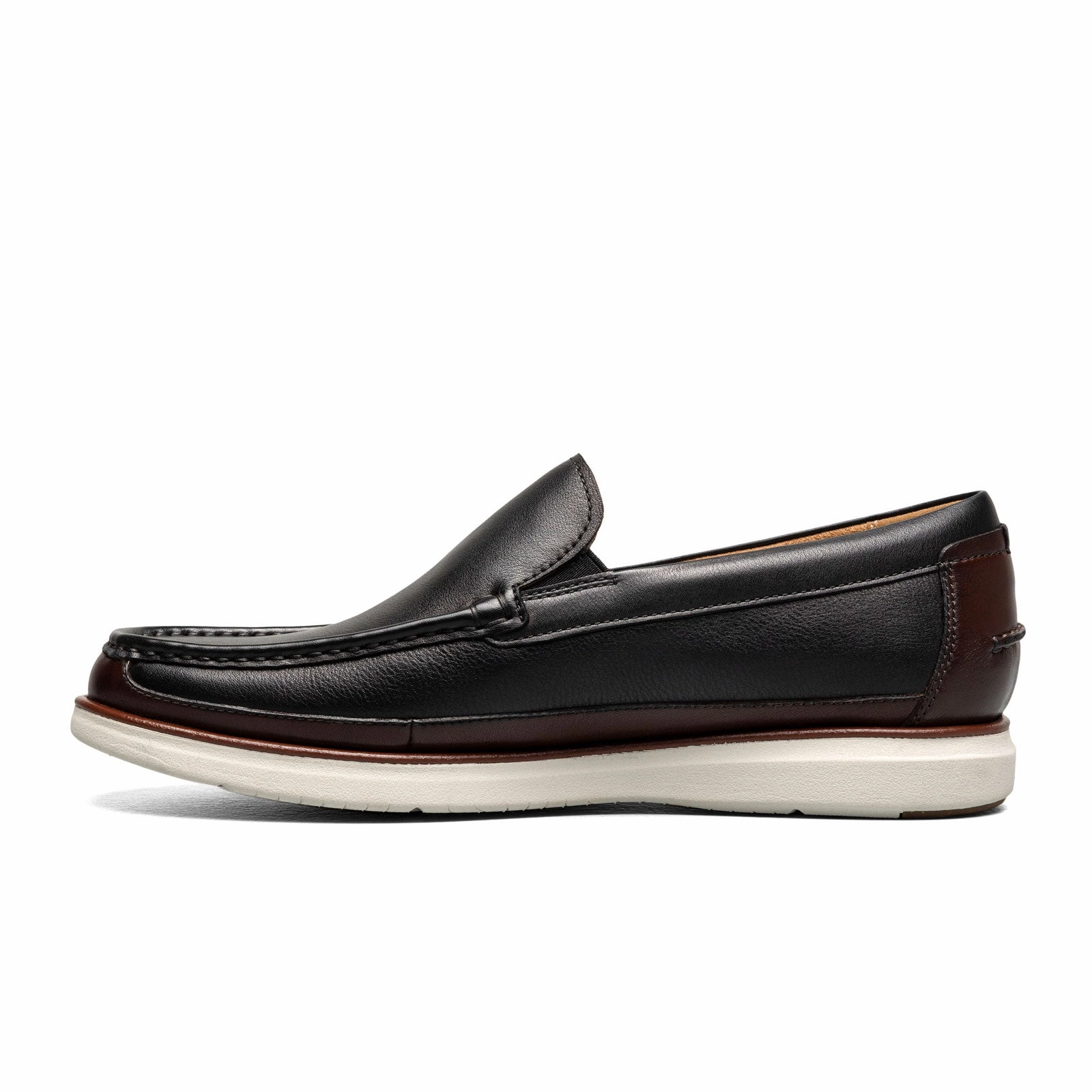 Relaxed Mood Florsheim Tropics Moc Toe Venetian Slip On (Men) - Black/Brown