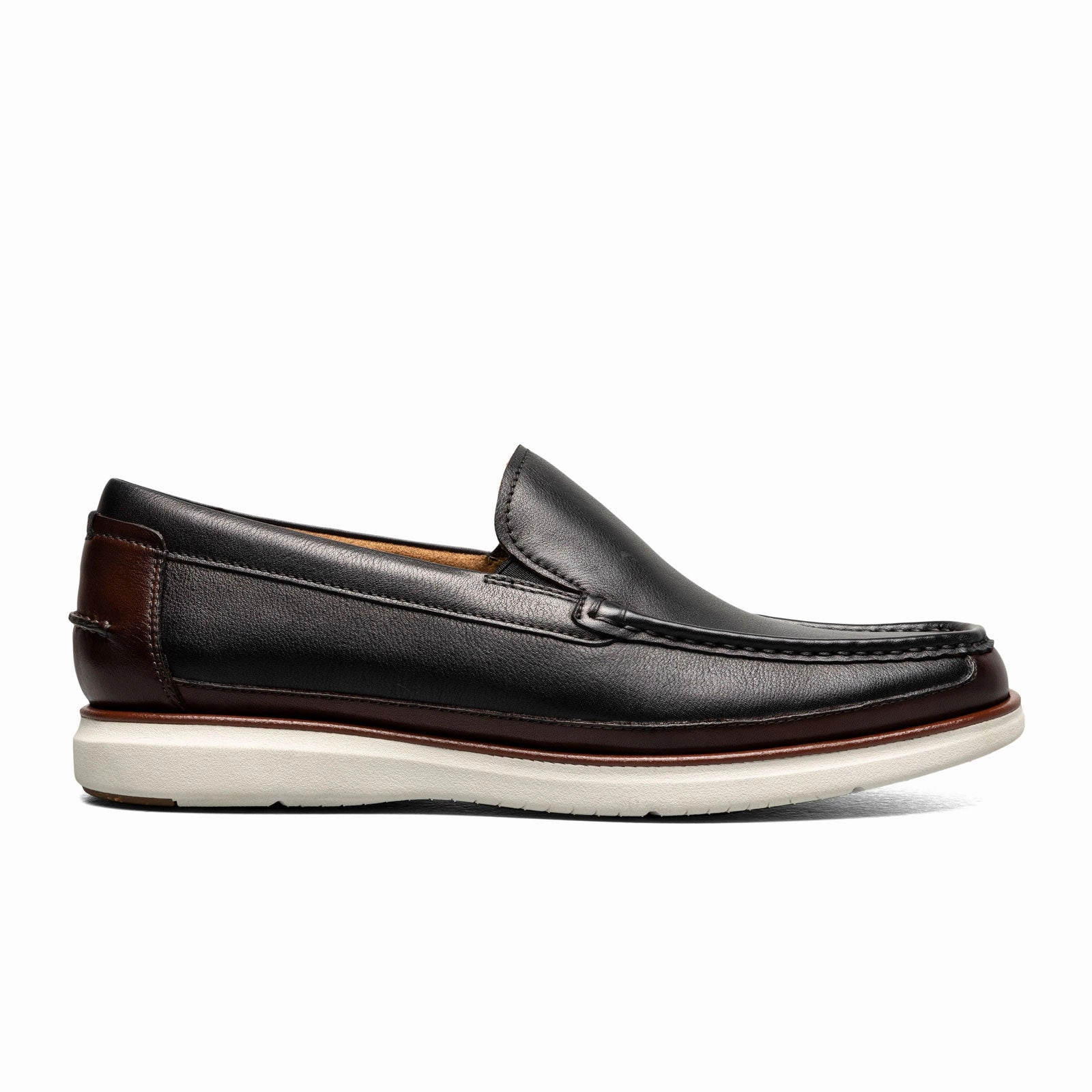 Florsheim Tropics Moc Toe Venetian Slip On (Men) - Black/Brown Walk Mood All-Occasion Look