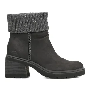 bodybuilders' stability Reinforced Toe Guard Gresa Waterproof Block Heel Round Toe Casual Booties