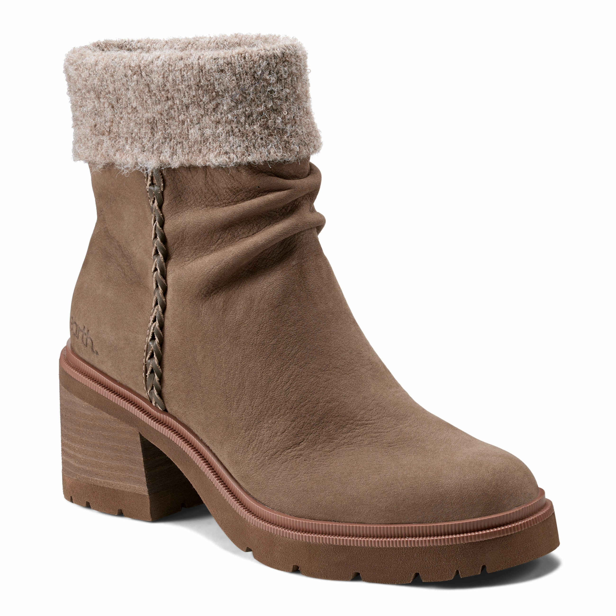 Gresa Waterproof Block Heel Round Toe Casual Booties exciting Anatomical shape