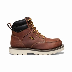 Men's Cincinnati 6" Waterproof 90?? Heel Boot (Soft Toe)  |  Tuscan Red/Sandshell Tough Outdoor Shoes High-traction Fit
