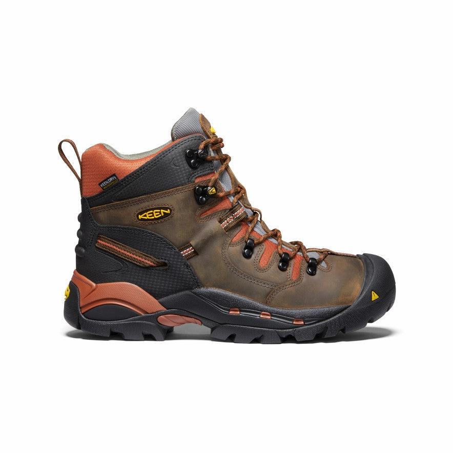 Men's Pittsburgh 6" Waterproof Boot (Soft Toe)  |  Cascade Brown/Bombay Brown Durable Layer Shoes Heavy-duty Wear