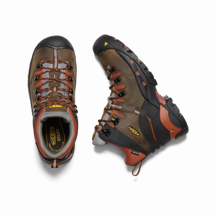 Men's Pittsburgh 6" Waterproof Boot (Soft Toe)  |  Cascade Brown/Bombay Brown Slip Safe Grip Force Footwear