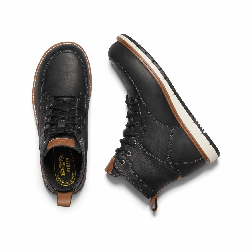 Maximum protection Tough Walk Men's San Jose 6" Boot (Aluminum Toe)  |  Black/Caramel Cafe