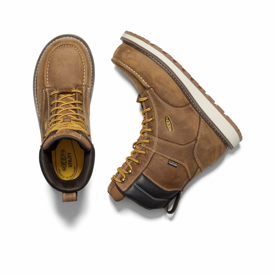 Men's Cincinnati 8" Waterproof Boot (Carbon Toe)  |  Belgian/Sandshell Slip-resistant Design Heat Resistant Gear