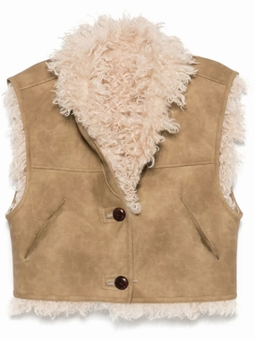 Heroine Glow Clara Vest in Taupe