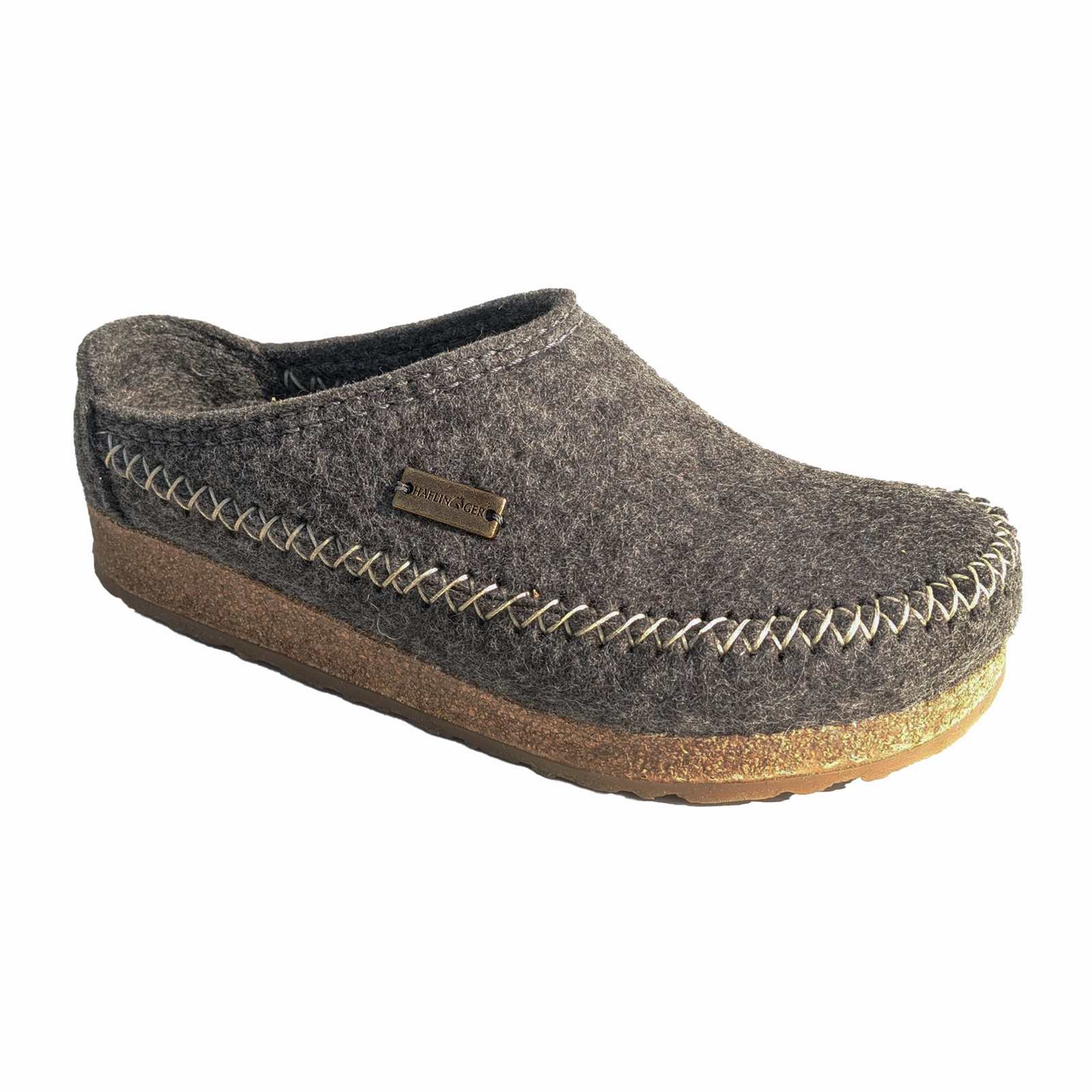 Haflinger Montana Clog (Unisex) - Grey Natural Aesthetic Open-back