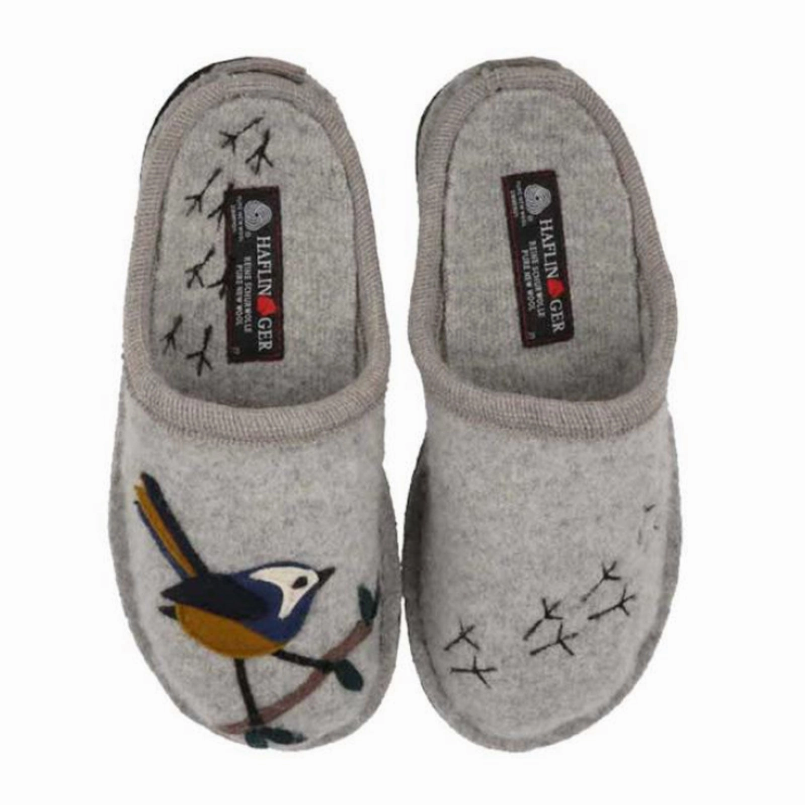 Haflinger Songbird Slipper (Women) - Silver Grey Pleated-Texture