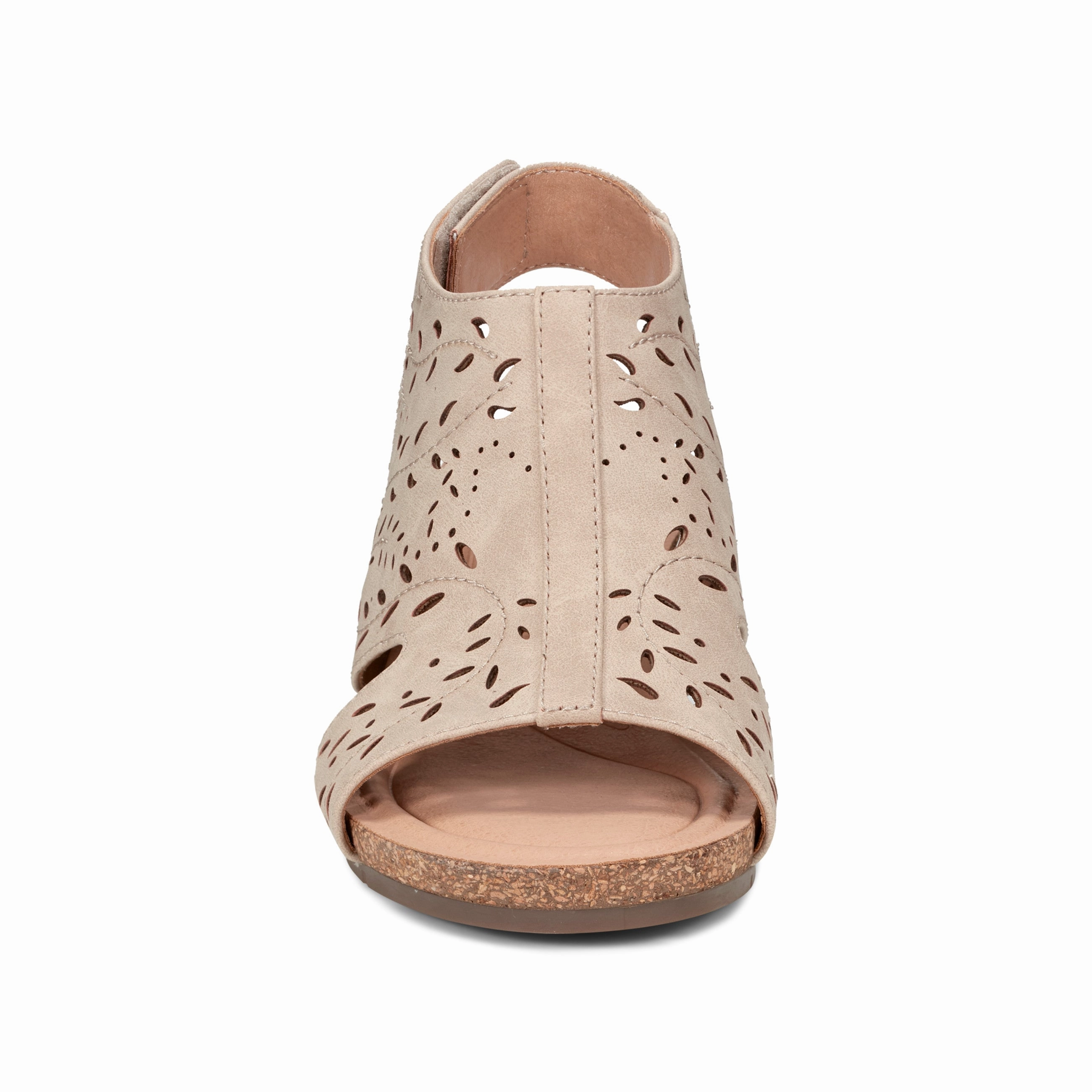 Halin Round Toe Casual Slingback Wedge Sandals Flexible Midfoot