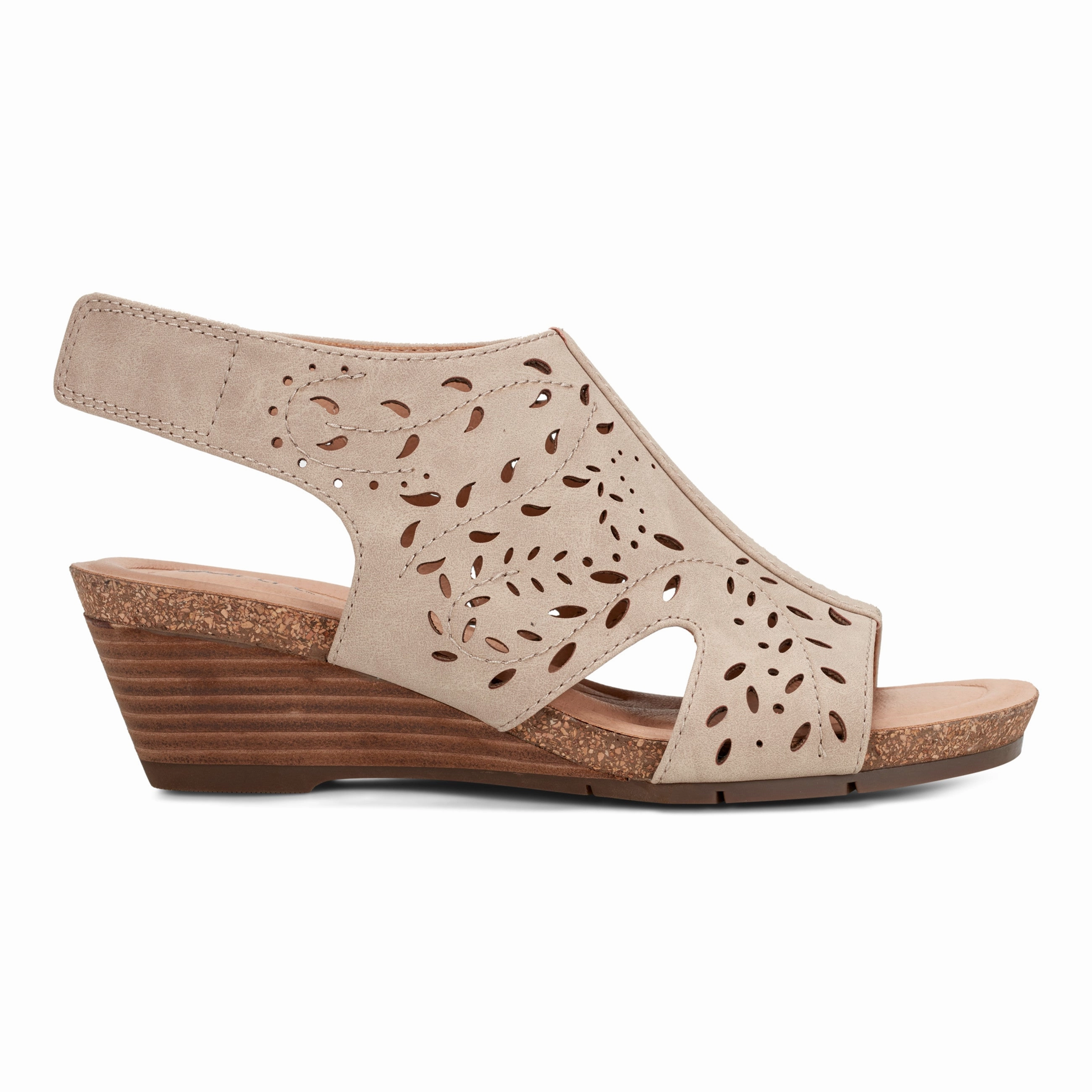 Halin Round Toe Casual Slingback Wedge Sandals Non Toxic Coating spring - style