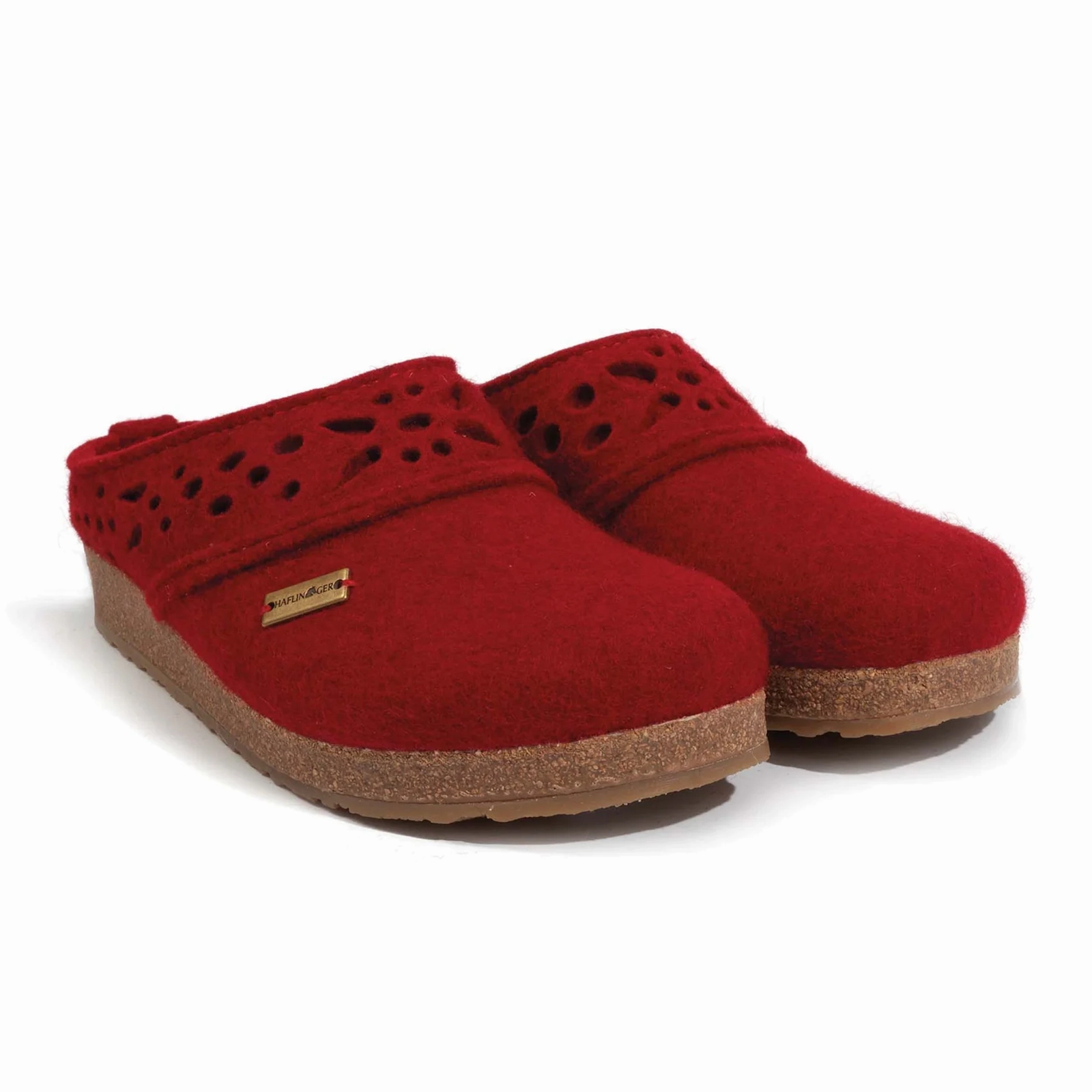 Haflinger Lacey Clog (Unisex) - Chili Red Casual Wear Polished Look
