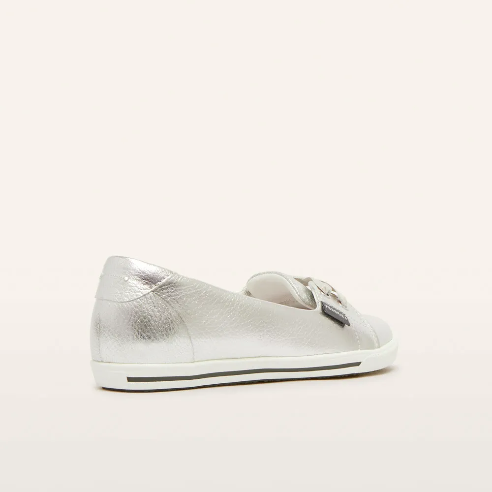Hannah III Silver Tumbled Simple Footwear Coral View