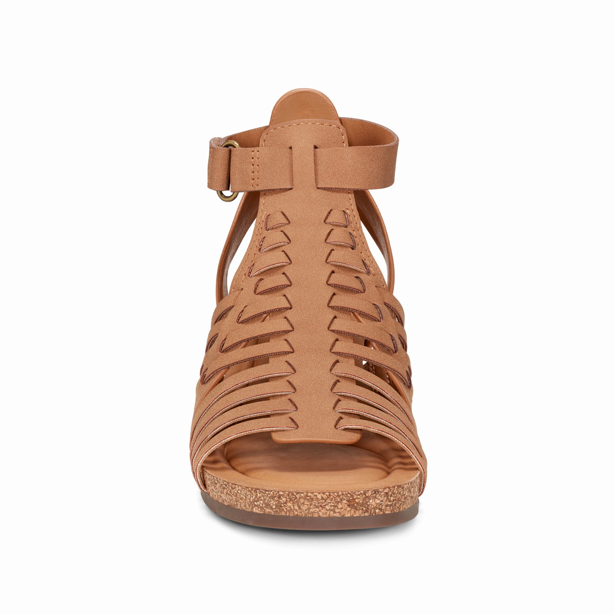 Hattie Round Toe Strappy Wedge Sandals Sustainable Manufacturing Process
