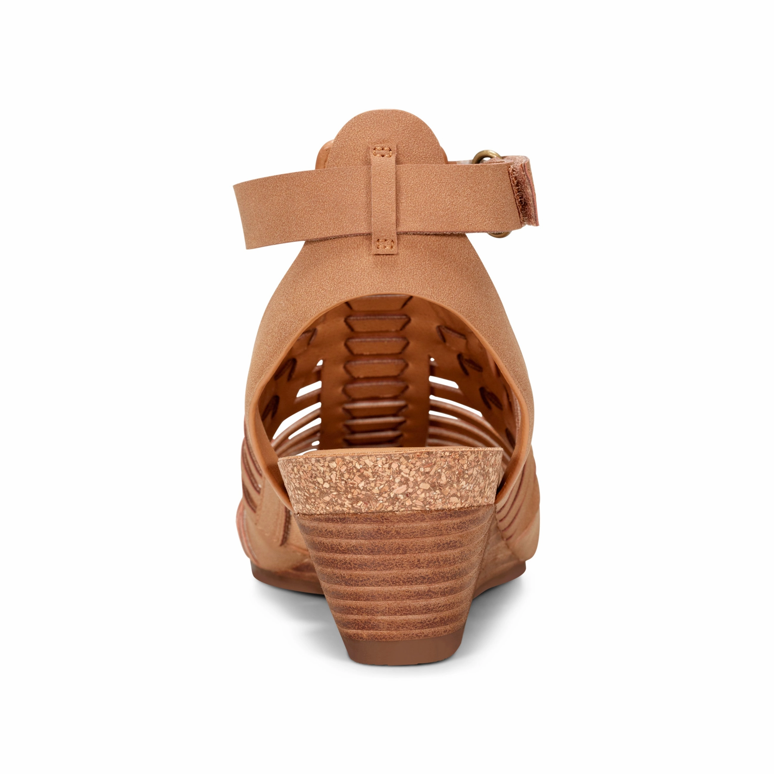 Vibration Dampening Hattie Round Toe Strappy Wedge Sandals