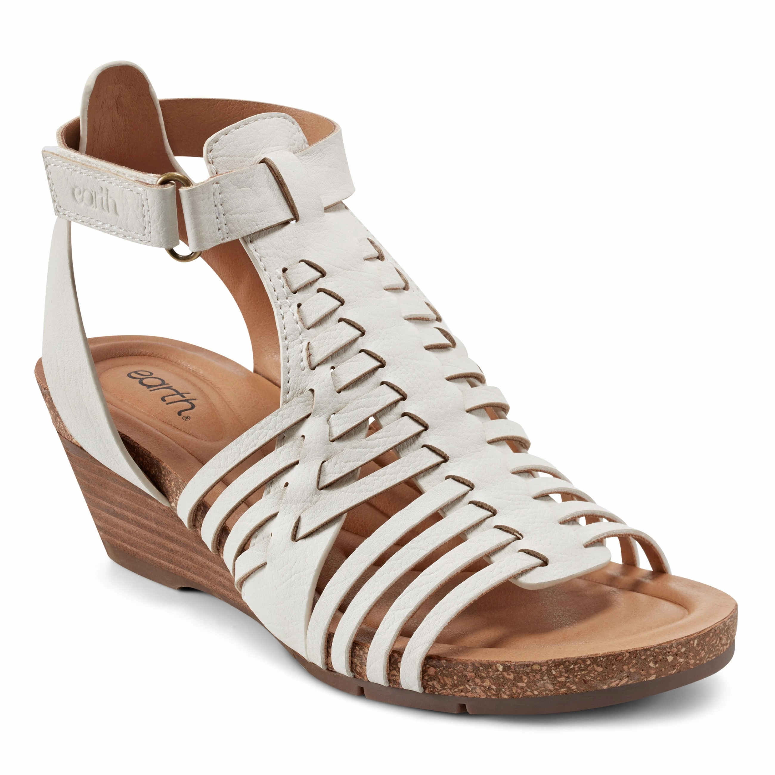 formal user Hattie Round Toe Strappy Wedge Sandals