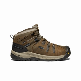 Men's Flint II Waterproof Boot (Steel Toe)  |  Cascade Brown/Orion Blue Comfortable Design Power Grip Footwear