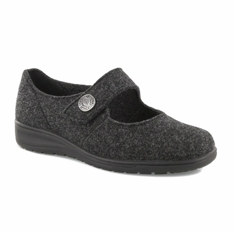 Stylish Comfort Bow Soft Solidus Kate Wide Mary Jane (Women) - Schwarz