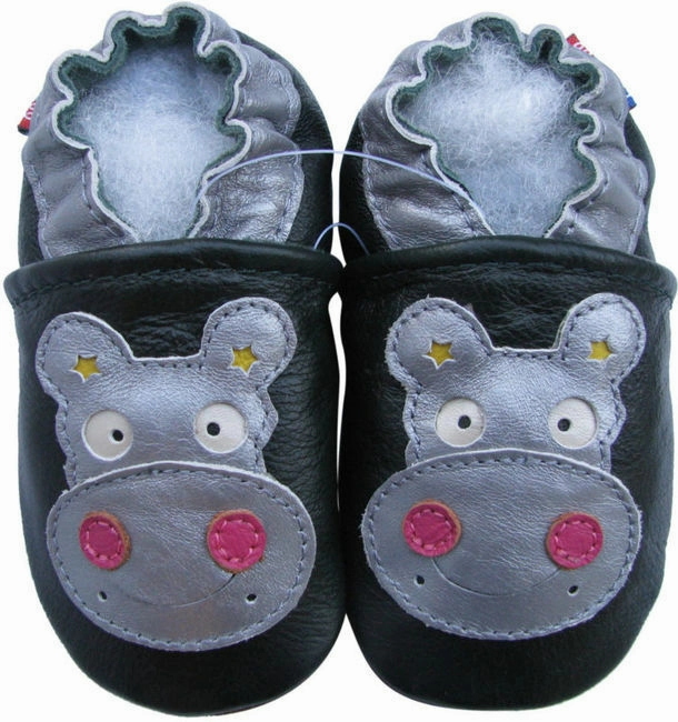 Hippo Dark Green up to 8 Years Soft Arch Flats