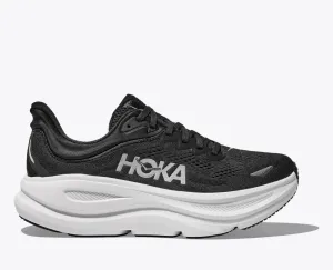 HOKA WOMENS BONDI 9 - BLACK / WHITE Anti Slip Outsole Pattern