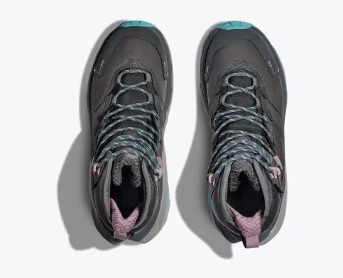 HOKA WOMENS KAHA 2 MID GTX - CASTLEROCK / COASTAL SHADE Tailored Design texture - type