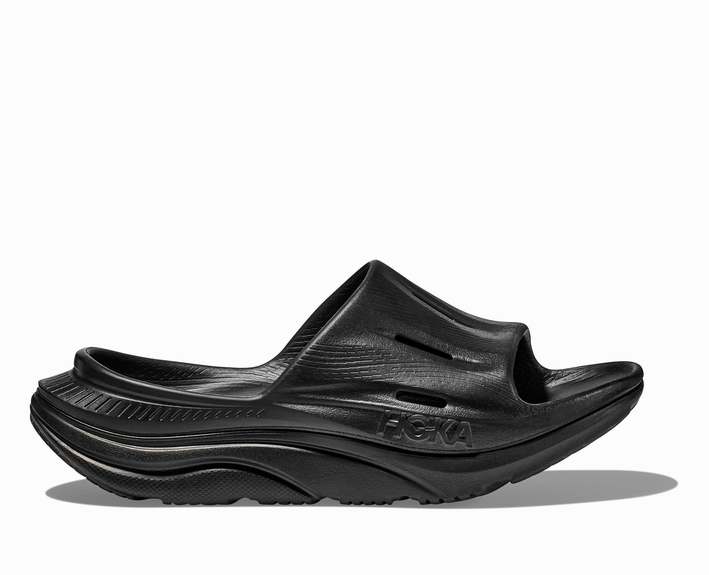 Laidback Look Durable Fit HOKA ORA RECOVERY ALL GENDER BLACK