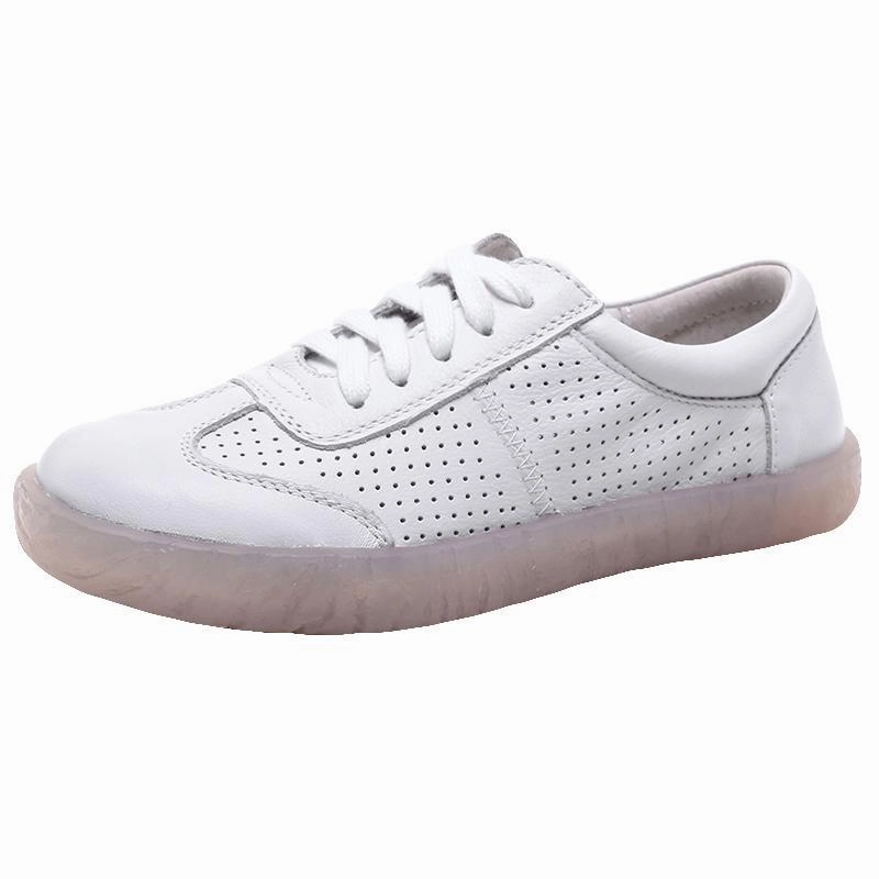 Durable Stitching Technique Leather Summer New Women Casual Shoes 35-41