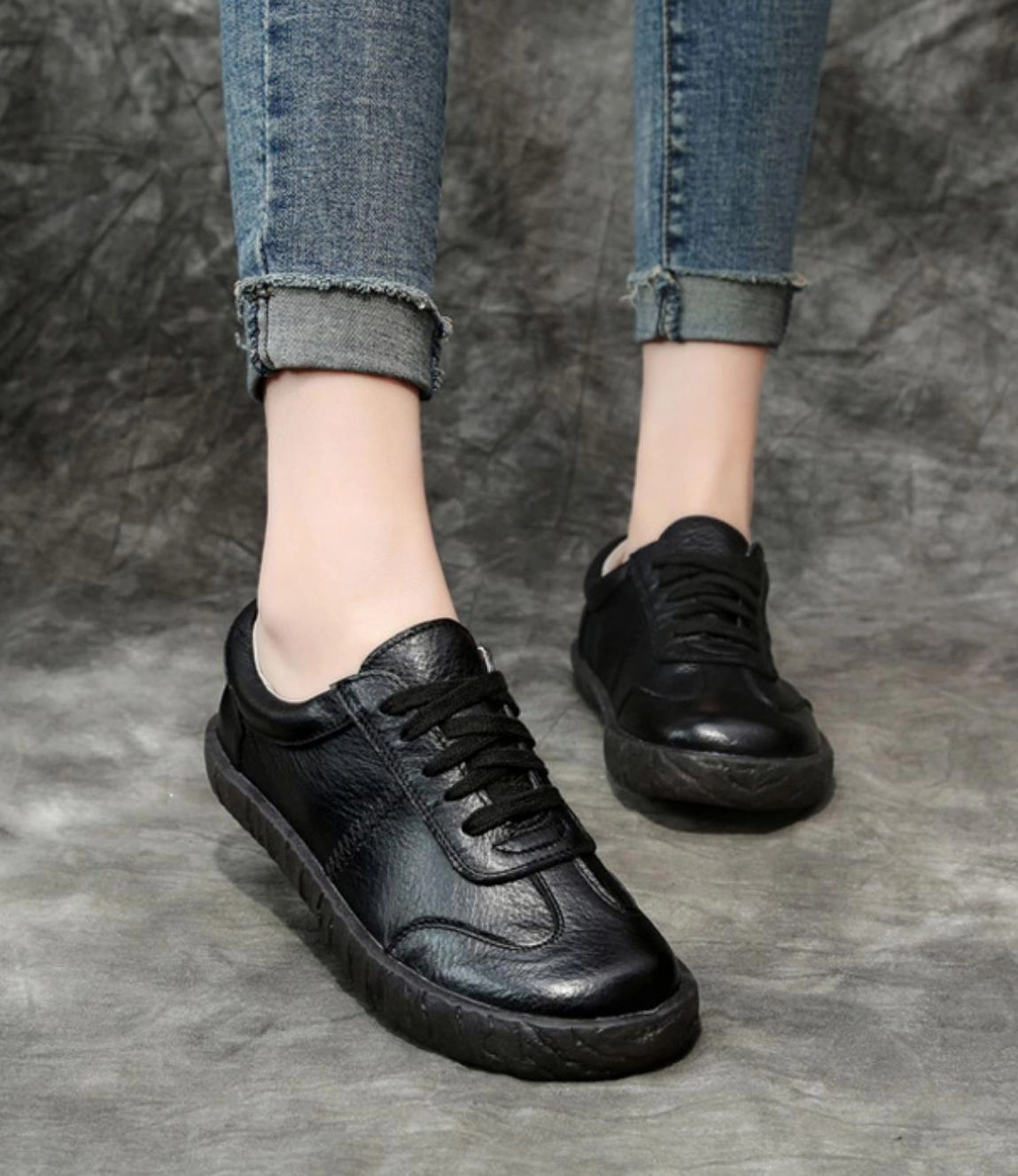 studded Fashion-forward materials Leather Summer New Women Casual Shoes 35-41