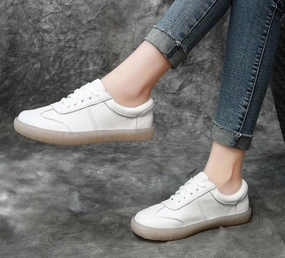 Leather Summer New Women Casual Shoes 35-41 Recycled Fabric Construction