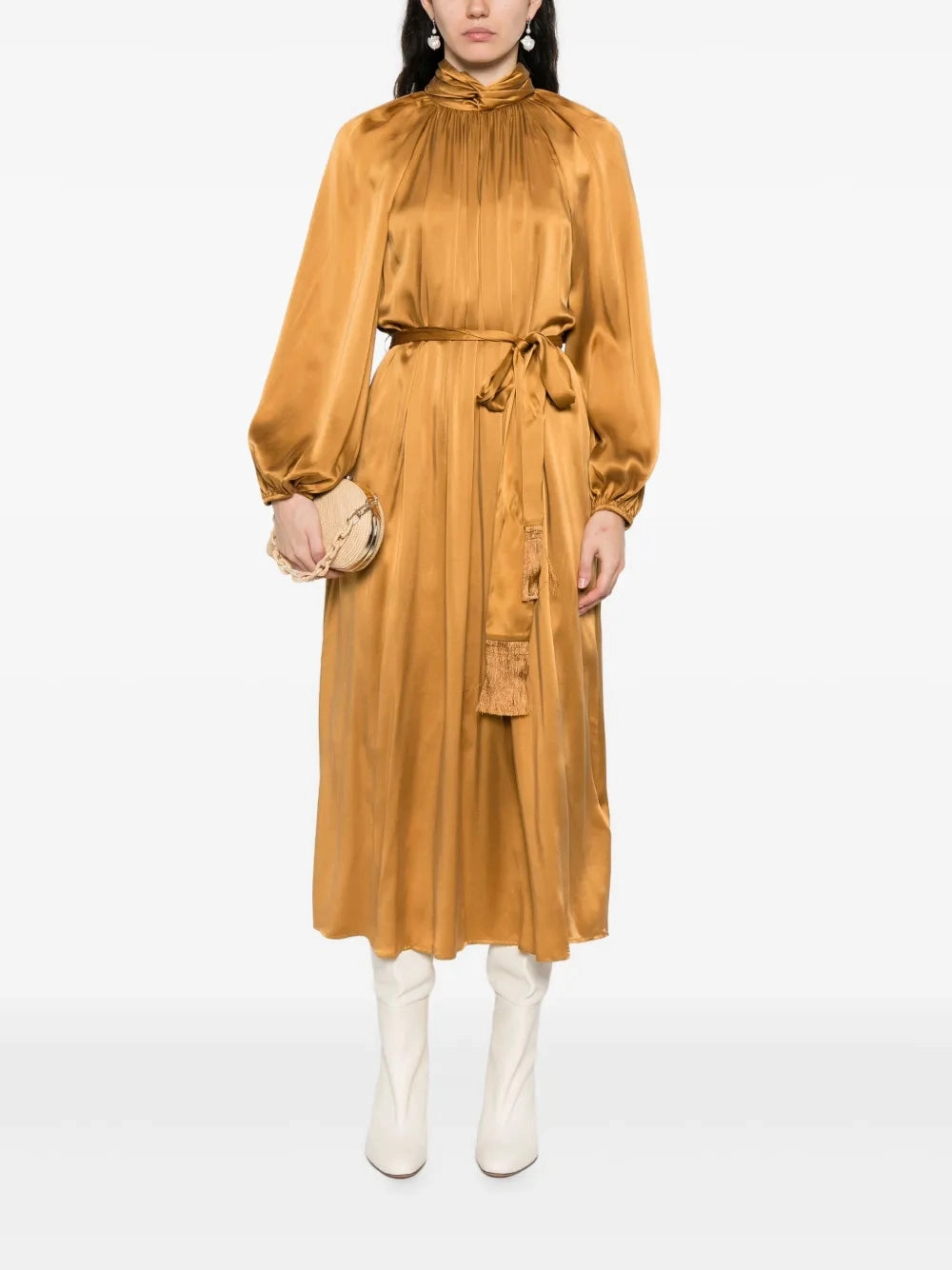 Hypnotic Twist Sheath Dress in Toffee AntiPilling Finish Teen Fresh