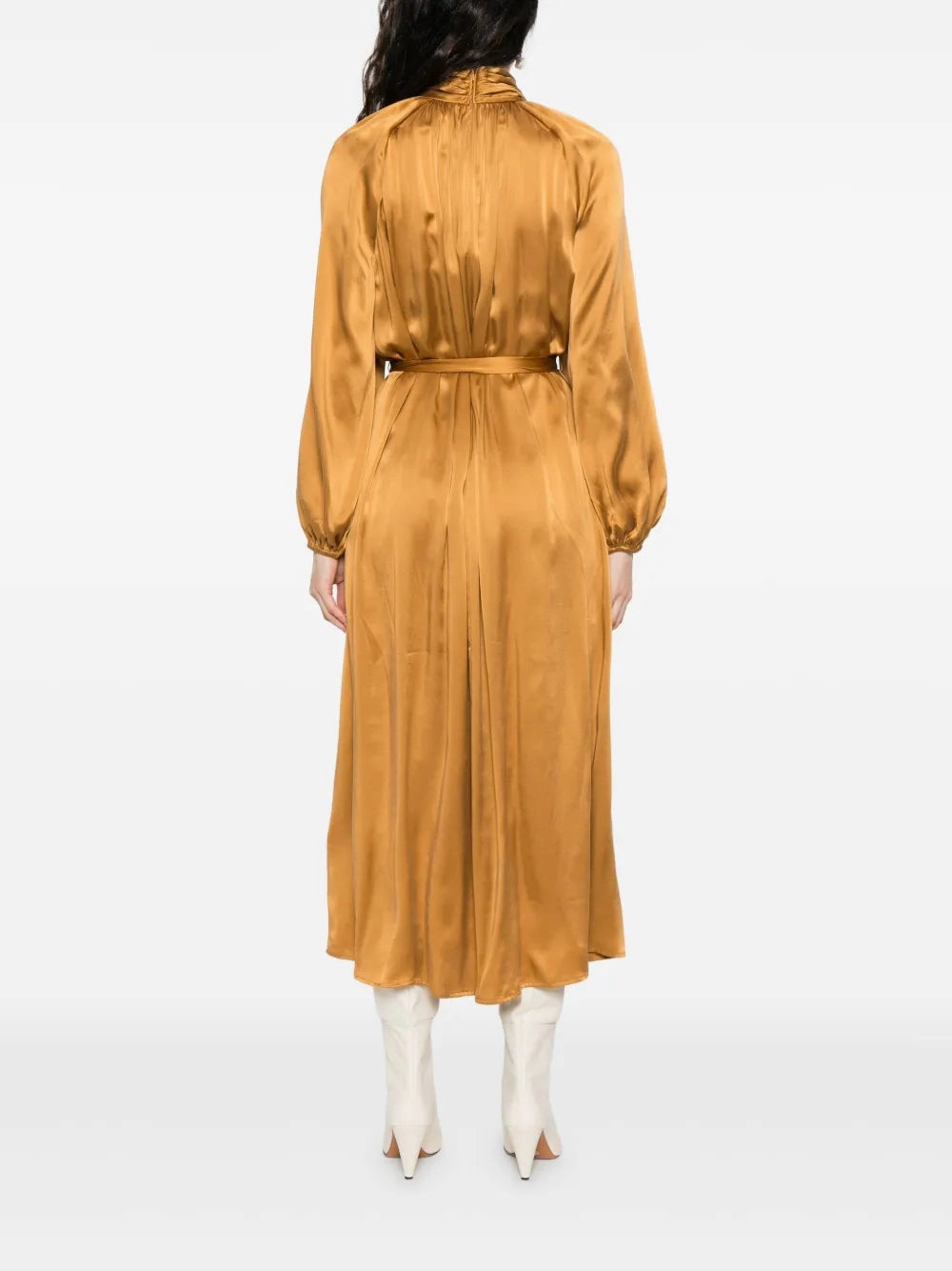 LowBulkFabric Hypnotic Twist Sheath Dress in Toffee