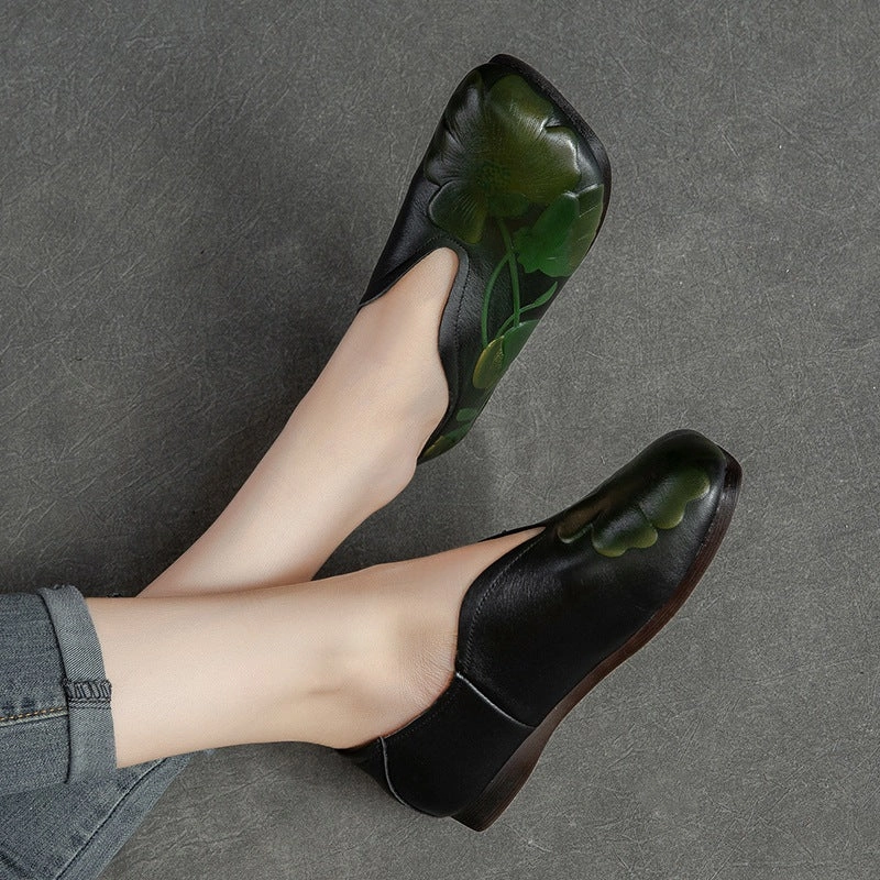 wanted Women Leather Retro Casual Flat Sandals