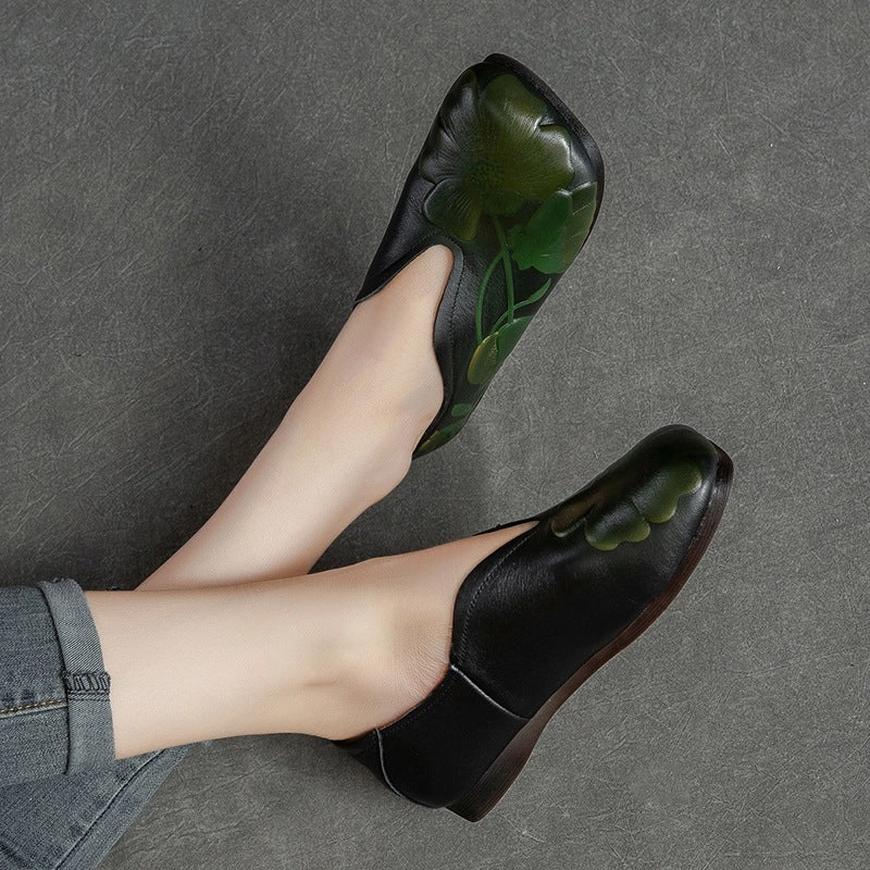 Women Leather Retro Casual Flat Sandals Activewear