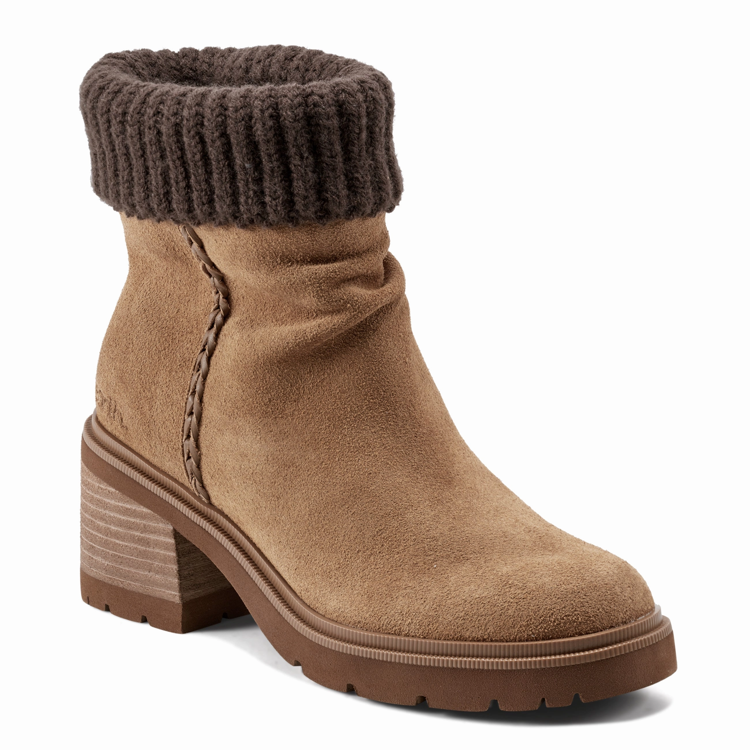 Shock absorption All-Weather Performance Gresa Waterproof Block Heel Round Toe Casual Booties