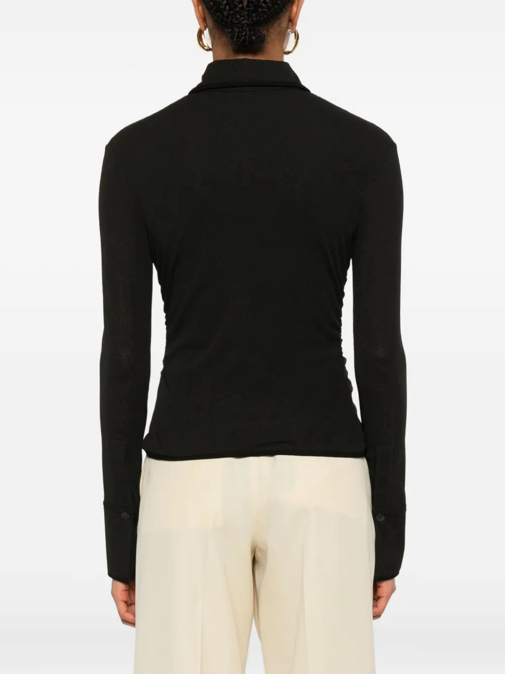 Idana Shirt in Black Athletic Hoodie