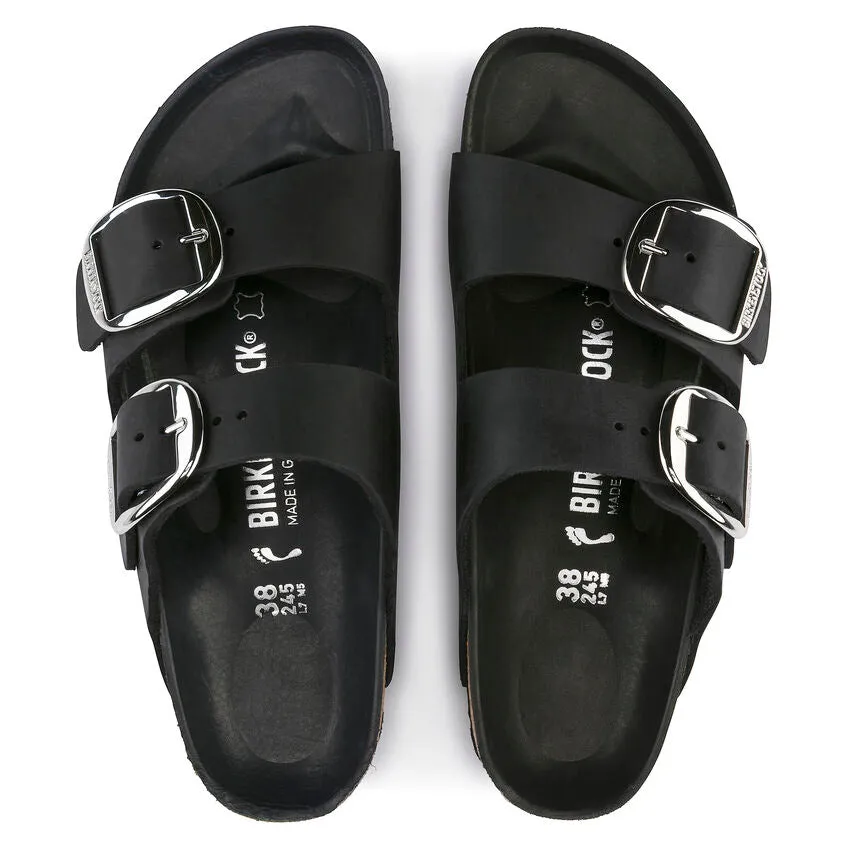 worker - style Abrasion Proof BIRKENSTOCK ARIZONA BIG BUCKLE - BLACK OILED LEATHER