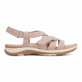 Samsin Round Toe Strappy Casual Flat Sandals beach shoes