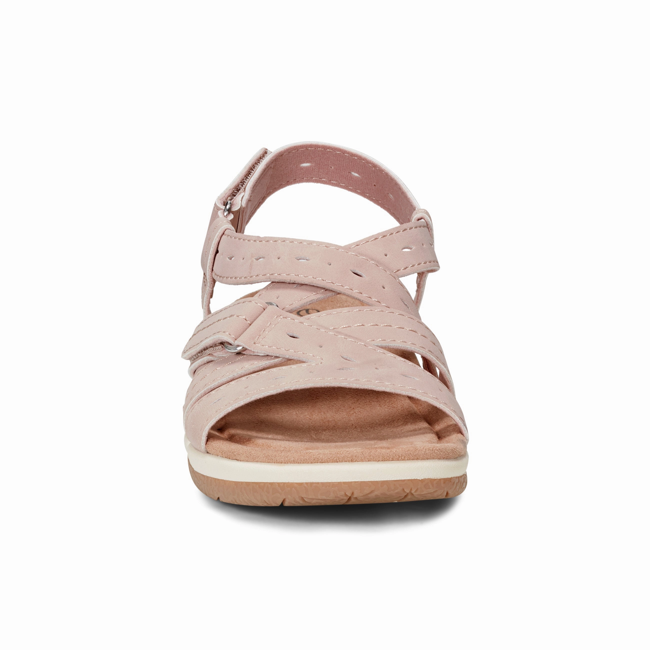 Samsin Round Toe Strappy Casual Flat Sandals open - toe tag