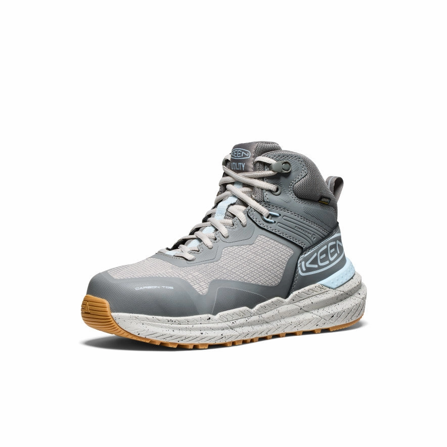 Women's Synchro Waterproof Work Boot (Carbon Toe)  |  Steel Grey/Gum Waterproof Coverage Zip Closure