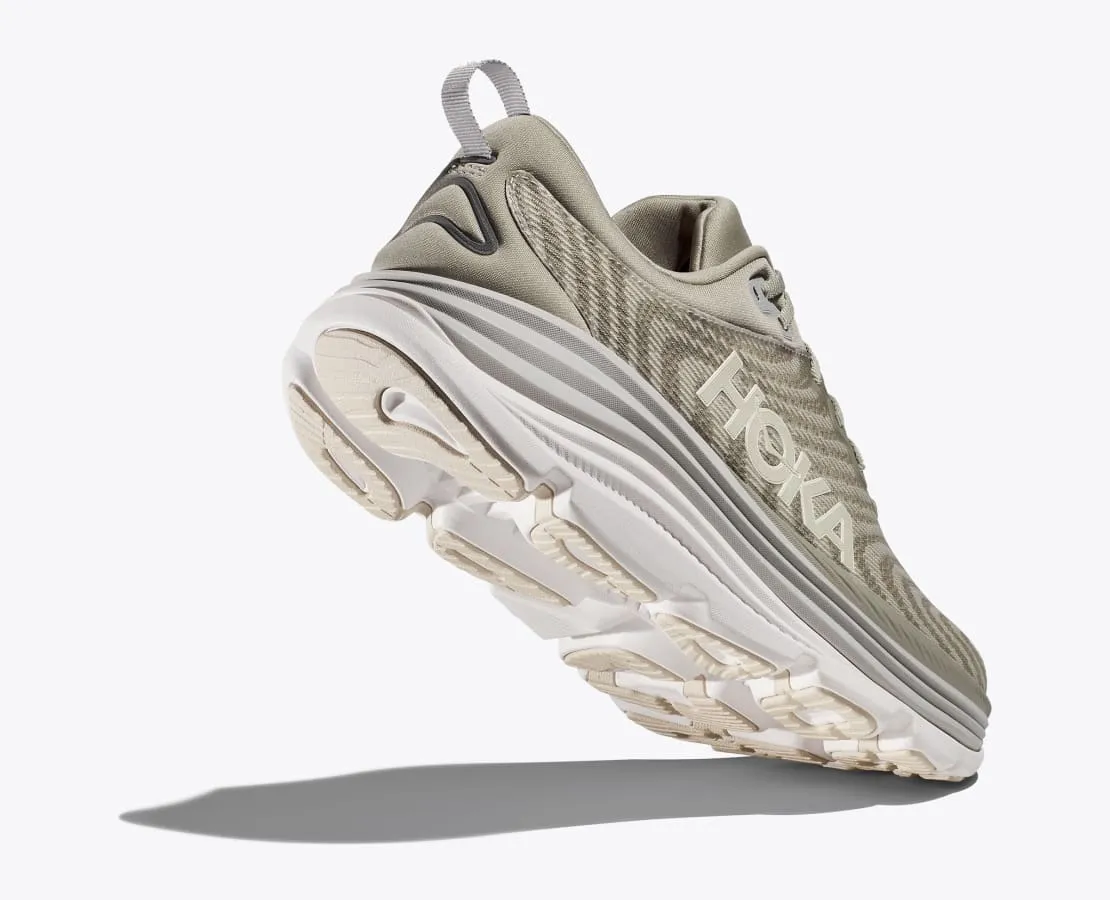 HOKA MENS GAVIOTA 5 - BARLEY / OAT MILK tag