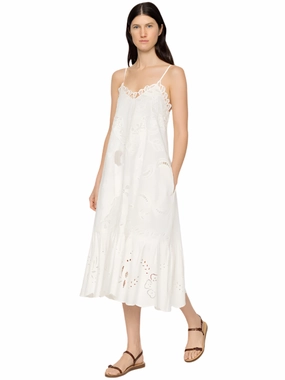 Iyla Soutache Slip Dress in White Walk Mood