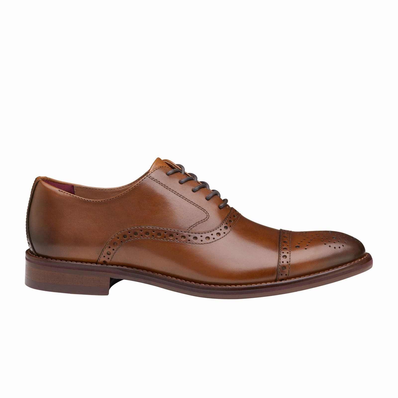 Johnston & Murphy Conard 2.0 Cap Toe Oxford (Men) - Tan Full Grain Smart and Chic Calm Aesthetic