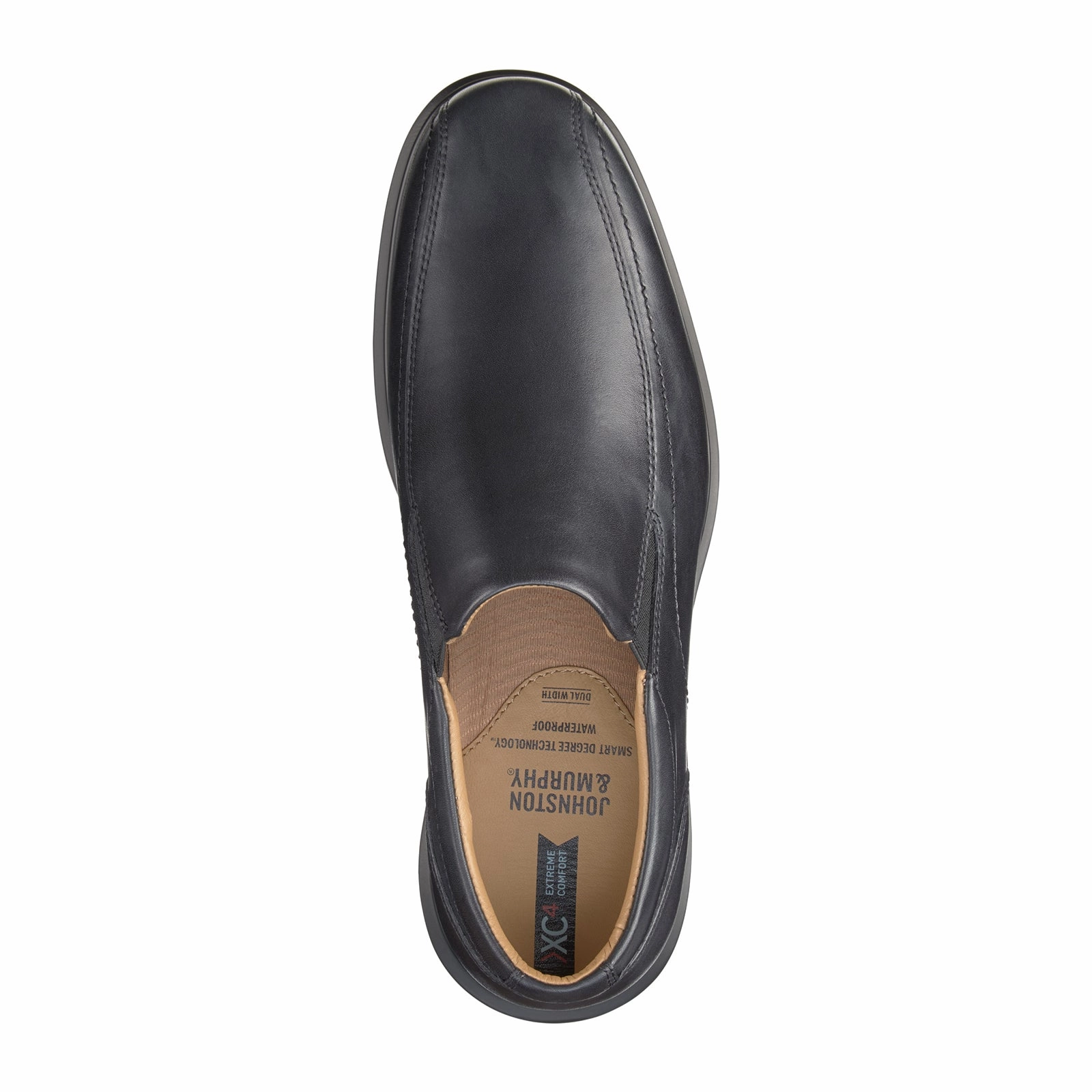 Work Appropriate Johnston & Murphy XC4 Stanton Runoff Venetian Slip On (Men) - Black Waterproof Calfskin