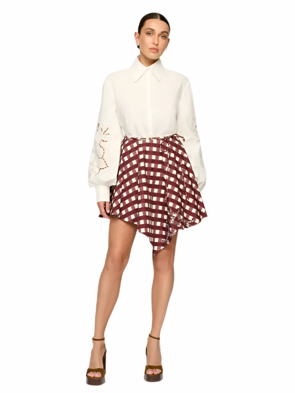 Josita Mini Skirt in Wine Picnic Stylish Jumper