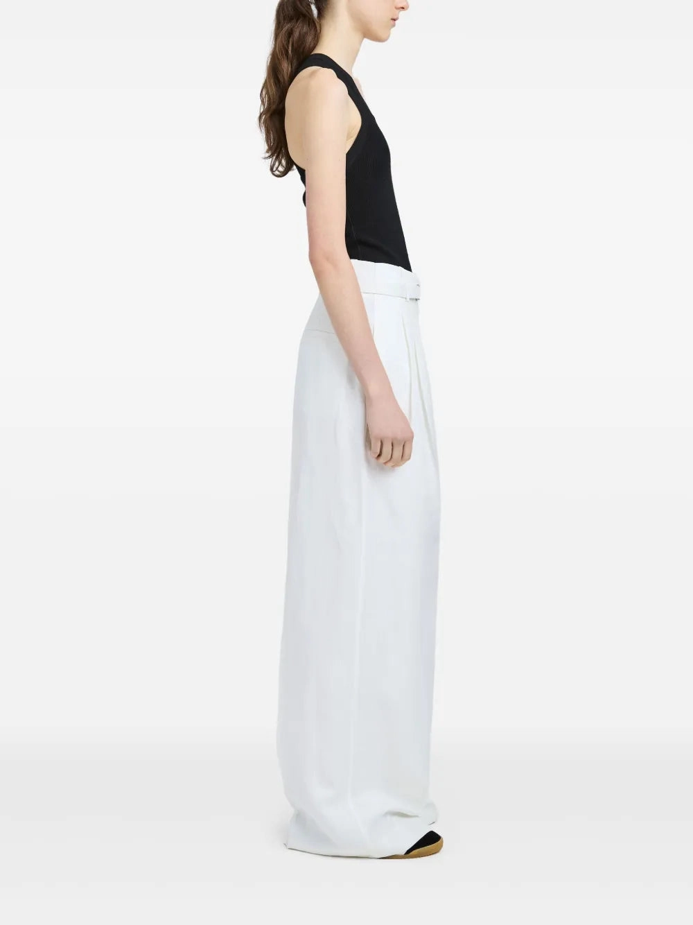 Light Pants AdjustableWaistband Jules Pant in Off White