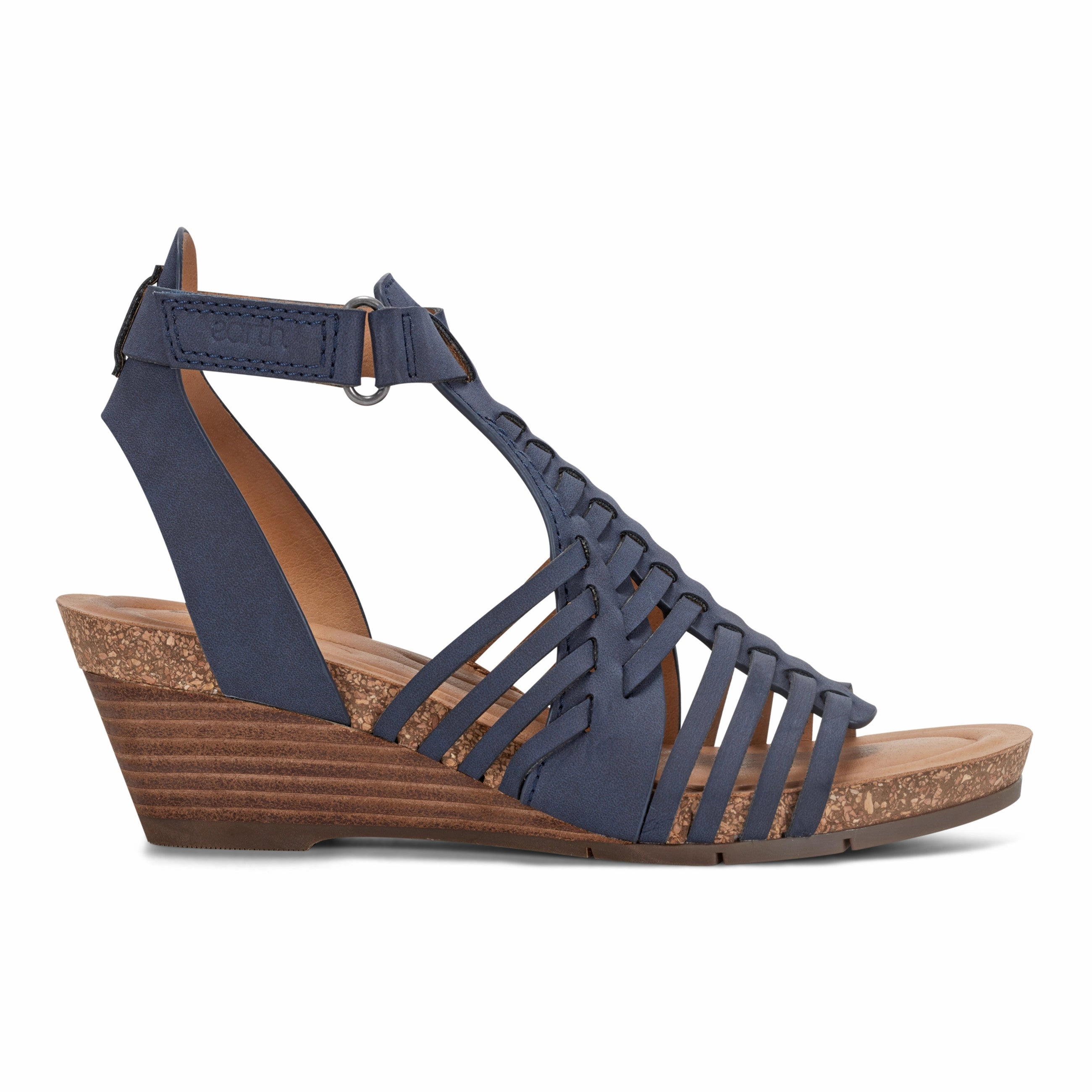 Adjustable Strap Hattie Round Toe Strappy Wedge Sandals