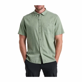 Kuhl Getaway Short Sleeve Shirt (Men) - Citrus Green Adjustable Drawcord Easy Layer