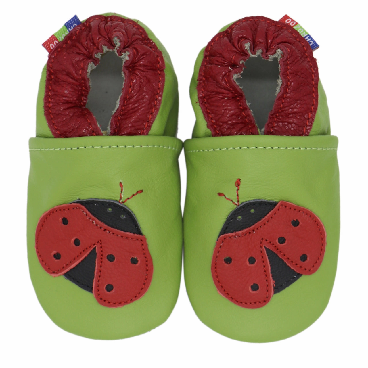 ladybug green outdoor up to 4 Years Rubber sole Genuine leather Baby Kids Toddlers Energy Return Heel Design Cultural Event