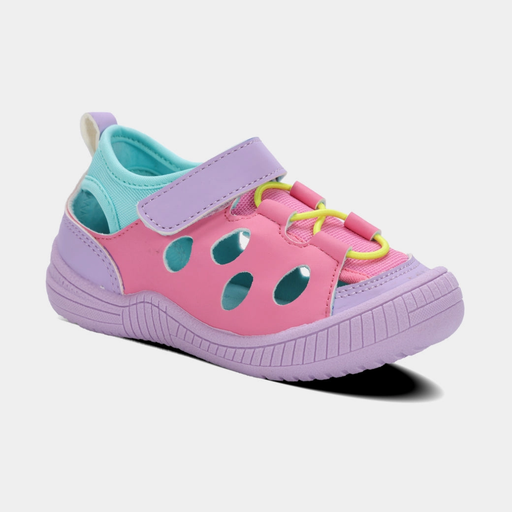 athletic men's performance Seamless Internal Lining Lagoon Girls Hook & Loop Sandal Reflective accents