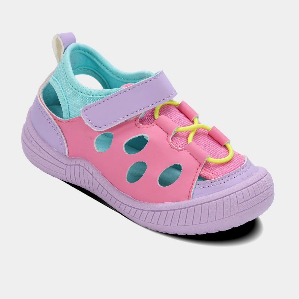 Lagoon Girls Hook & Loop Sandal Reflective accents Anatomic Last Design water - resistant